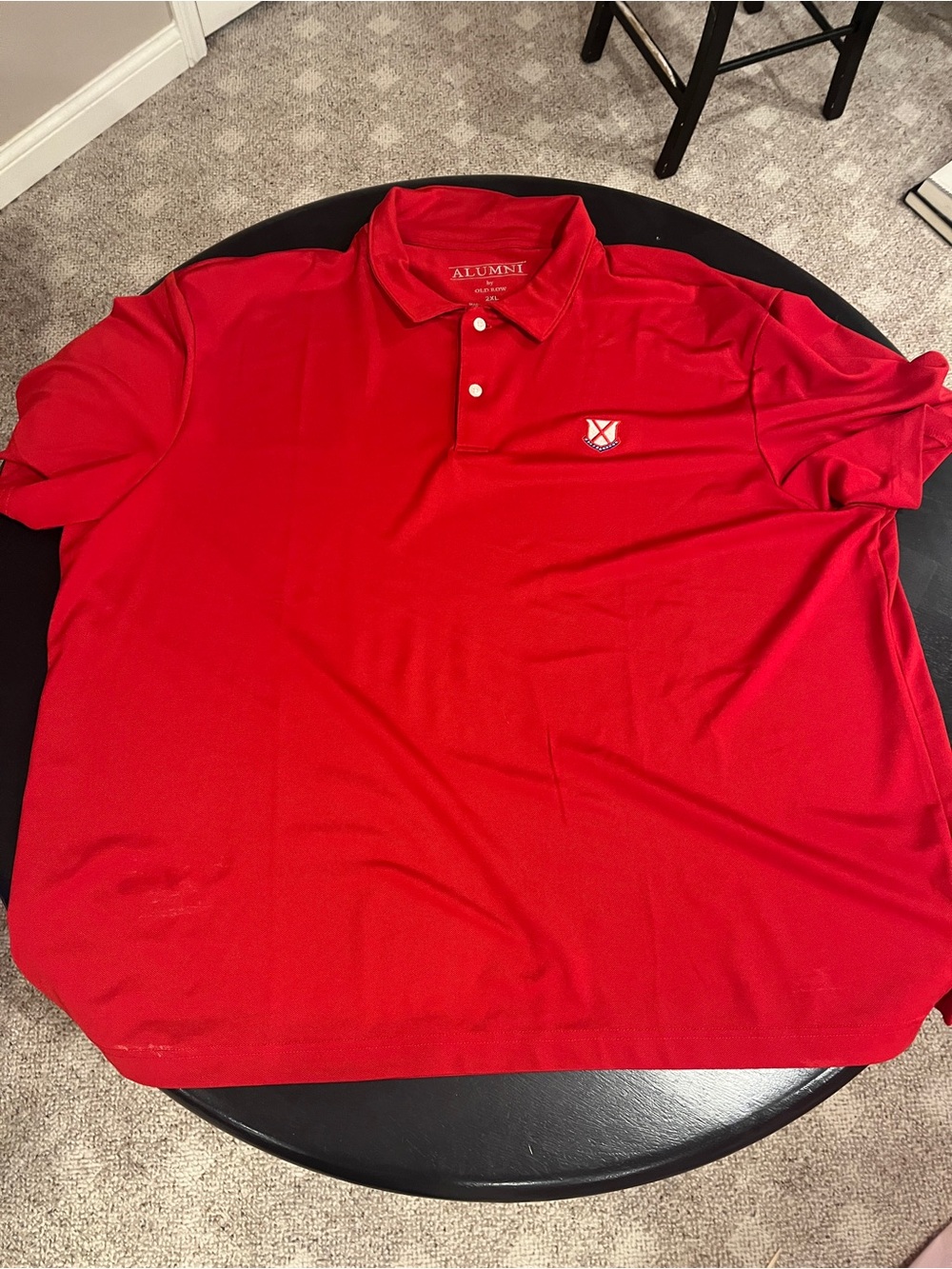 Alumni Red and White Men's Polos with Subtle Crest
